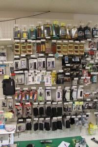 McGuckin Hardware is located in an active outdoor community, so heavy-duty phone cases from the Otterbox brand perform well.