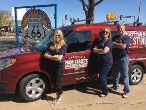 Renee Changnon, editor, and the Independent We Stand team at Historic 6th Street in Amarillo.