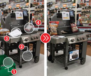 grill merchandising before and after