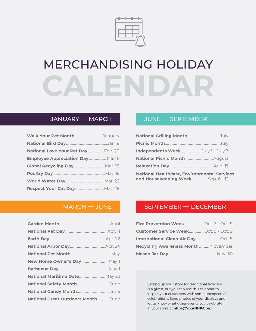 Merchandising Holiday Calendar